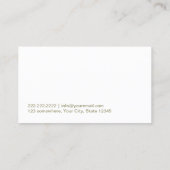 メイクアップアーティストシック金ゴールドキス エレガント 名刺 (裏面)