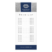 メイクアップアーティストシルバーグリッターリップサロン価格表 ラックカード (裏面)