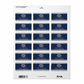 メイクアップアーティストシルバーグリッターリップネイビーブルーサロン ラベル (フルシート)