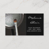 メイクアップアーティストシルバースモキーアイビジネスカード 名刺 (裏面)