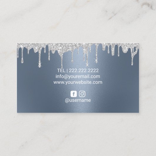 メイクアップアーティストシルバードリップスシックリップスほこりまみれの青 名刺 (裏面)