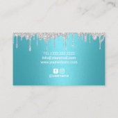 メイクアップアーティストシルバードリップスターコイズリップサロン 名刺 (裏面)