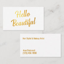 メイクアップアーティストシンプルゴールデン