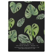 メイクアップアーティストジャングルグリーナリーウォーターカラーモンステラ クリップボード (裏面)