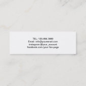 メイクアップアーティストスクリエレガントプト赤い唇ミニ スキニー名刺 (裏面)