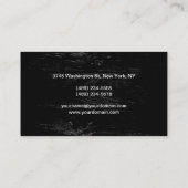 メイクアップアーティストスクリプトウッドパターンビジネスカード 名刺 (裏面)