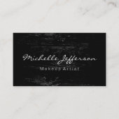 メイクアップアーティストスクリプトウッドパターンビジネスカード 名刺 (正面)