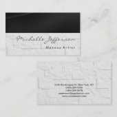 メイクアップアーティストスクリプトグレーウォールブリック名刺 名刺 (正面/裏面)