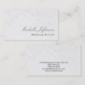 メイクアップアーティストスクリプトグレーパターンビジネスカード 名刺 (正面/裏面)