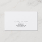 メイクアップアーティストスクリプトシンプルホワイトビジネスカード 名刺 (裏面)