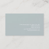 メイクアップアーティストスクリプトブルーホワイトビジネスカード 名刺 (裏面)