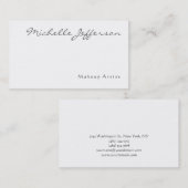 メイクアップアーティストスクリプト白黒名刺 名刺 (正面/裏面)