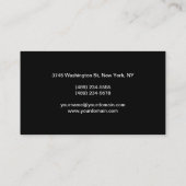 メイクアップアーティストスクリプト白黒名刺 名刺 (裏面)