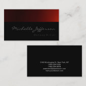 メイクアップアーティストスクリプト赤パターン名刺 名刺 (正面/裏面)