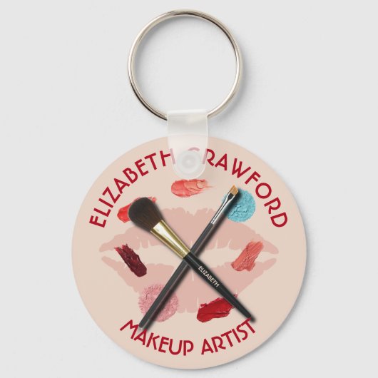 メイクアップアーティストスタイリスト美しいサロン キーホルダー (正面)