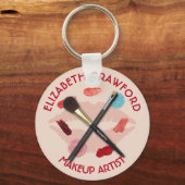 メイクアップアーティストスタイリスト美しいサロン キーホルダー (正面)