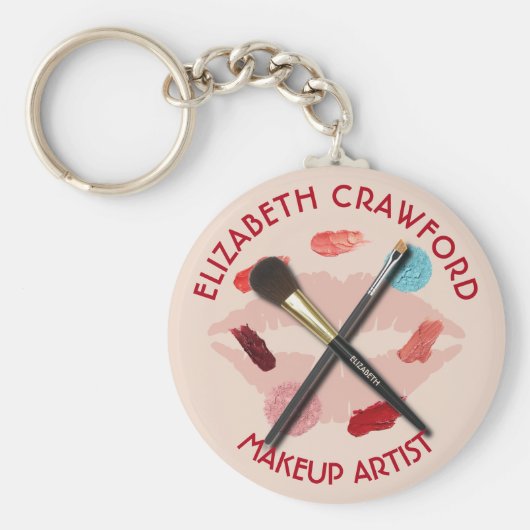 メイクアップアーティストスタイリスト美しいサロン キーホルダー (正面)