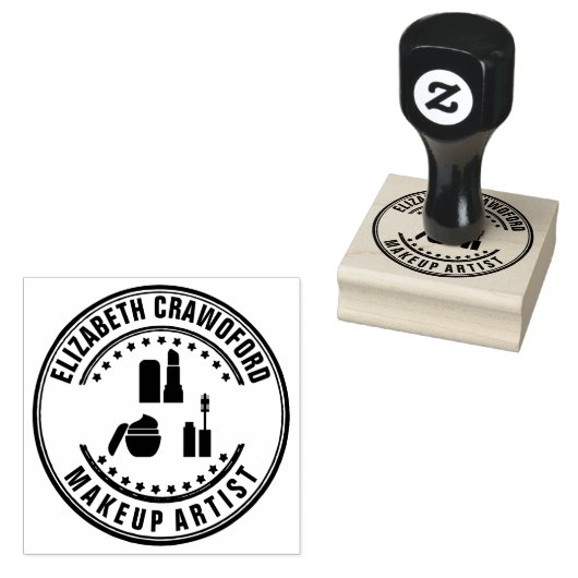 メイクアップアーティストスタイリスト美しいサロン ラバースタンプ (押印)
