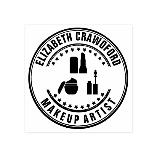 メイクアップアーティストスタイリスト美しいサロン ラバースタンプ (インプリント)