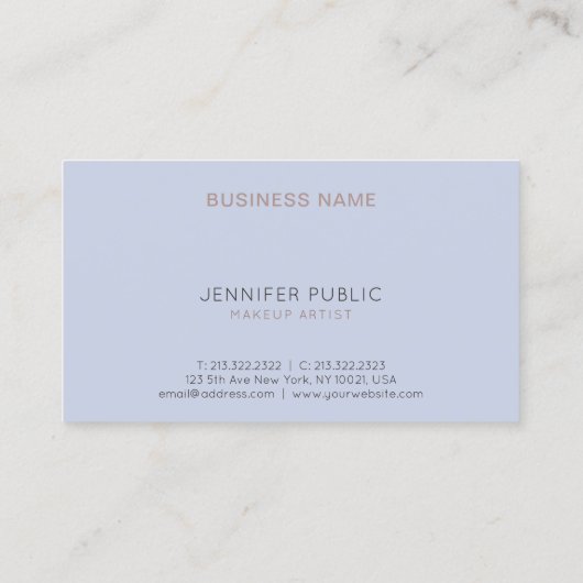 メイクアップアーティストスタイリッシュモダン美しいサロン 名刺 (裏面)