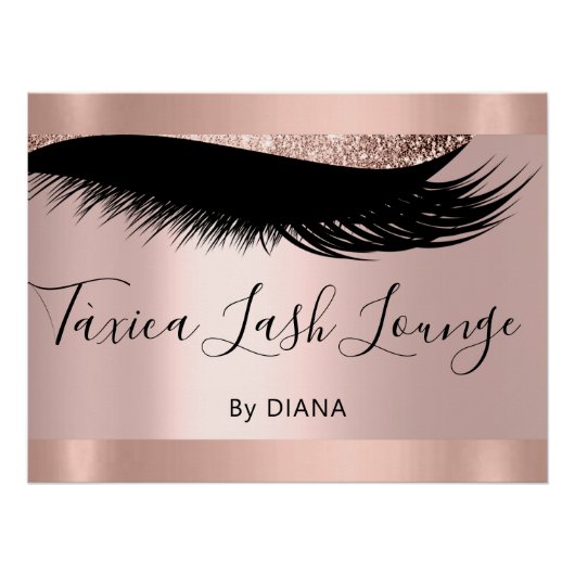 メイクアップアーティストスタジオまつげ拡張バラ ポスター (正面)