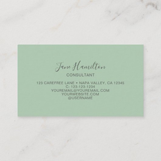 メイクアップアーティストストロベリー&つる植物 名刺 (裏面)