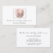 メイクアップアーティストスパまばたきバラロゴモノグラム 名刺 (正面/裏面)