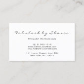 メイクアップアーティストスパまばたきバラロゴモノグラム 名刺 (裏面)