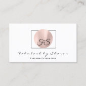 メイクアップアーティストスパまばたきバラロゴモノグラム 名刺 (正面)