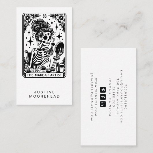 メイクアップアーティストタロット名刺 名刺 (正面/裏面)