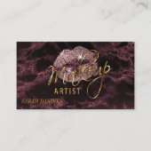 メイクアップアーティストダスティバラとブラックアポイントメント 予約カード (正面)