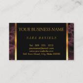 メイクアップアーティストダスティバラと黒大理石 名刺 (裏面)