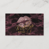 メイクアップアーティストダスティバラと黒大理石 名刺 (正面)