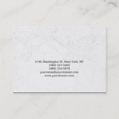 メイクアップアーティストダマスク模様ビジネスカード 名刺 (裏面)