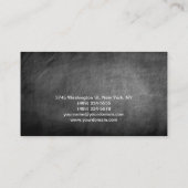 メイクアップアーティストチョークボードグレー 名刺 (裏面)