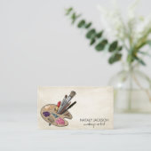 メイクアップアーティストツールパレット 名刺 (スタンド正面)