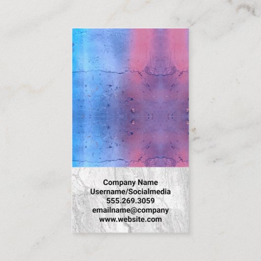 メイクアップアーティストツール |大理石 |メイクアップパウダー 予約カード (裏面)