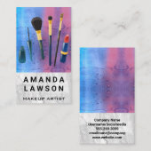 メイクアップアーティストツール |大理石 |メイクアップパウダー 予約カード (正面/裏面)