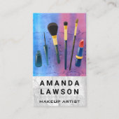 メイクアップアーティストツール |大理石 |メイクアップパウダー 予約カード (正面)