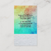 メイクアップアーティストツール | 白レンガのテクスチ絵を描ャ 予約カード (裏面)