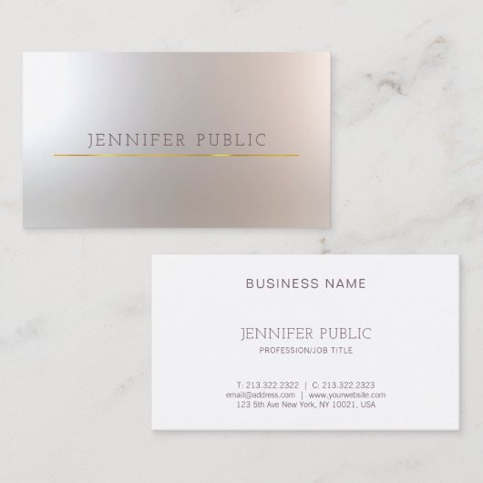 メイクアップアーティストテイスティンググラマー金ゴールド美しいサロン 名刺 (正面/裏面)