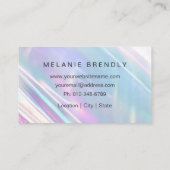 メイクアップアーティストトレンディーホログラフィック名刺 名刺 (裏面)