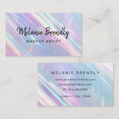 メイクアップアーティストトレンディーホログラフィック名刺 名刺 (正面/裏面)