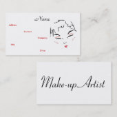 メイクアップアーティストトレンディーVI名刺 名刺 (正面/裏面)