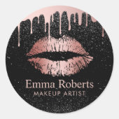 メイクアップアーティストドリッピングバラ金ゴールドリップサロン ラウンドシール (正面)