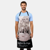 メイクアップアーティストドリップスキスリップドリップスバラブラック エプロン (着用した状態)