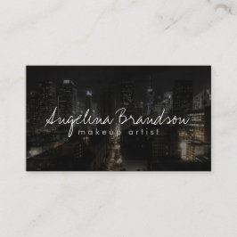 メイクアップアーティストナイトシティフォトファッションカード 名刺