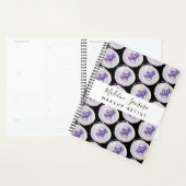 メイクアップアーティストハンドウォーター色ポピー紫ブラック プランナー手帳 (ディスプレー)