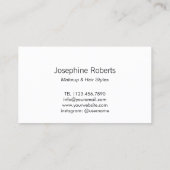 メイクアップアーティストハンドレタリング金ゴールドキスミニマリスト 名刺 (裏面)