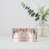 メイクアップアーティストハートラッシュグリッタードリップバラダイヤモンド 名刺 (スタンド正面)